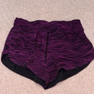 Lululemon Purple/Black Reversible Shorts Size 2